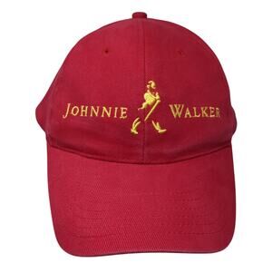 Johnnie Walker Slideback Baseball Cap Red One Size Adjustable Embroidered